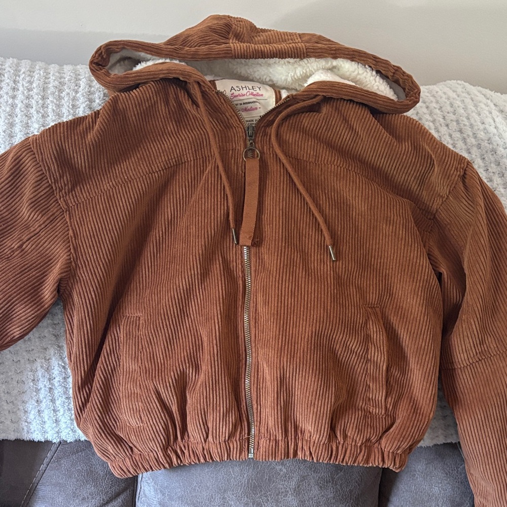 Ashley By 26 International Women’s Tan Corduroy Jacket